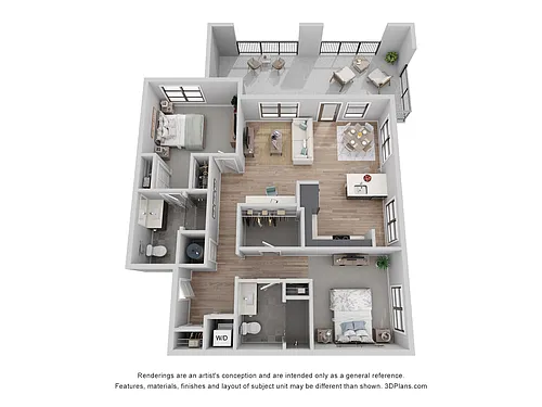 Floor plan B-2D1