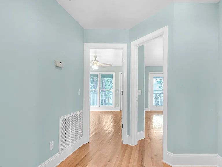 Upstairs hardwood flooring