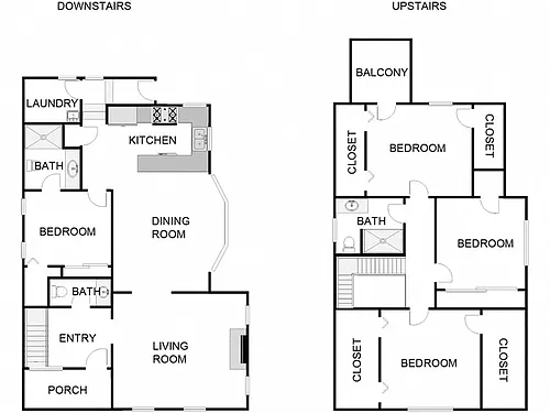 Floor plan 4 Bed / 2.5 Bath House