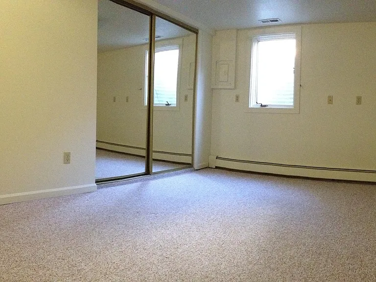 Bedrooms are the same size, each with a large mirrored closet