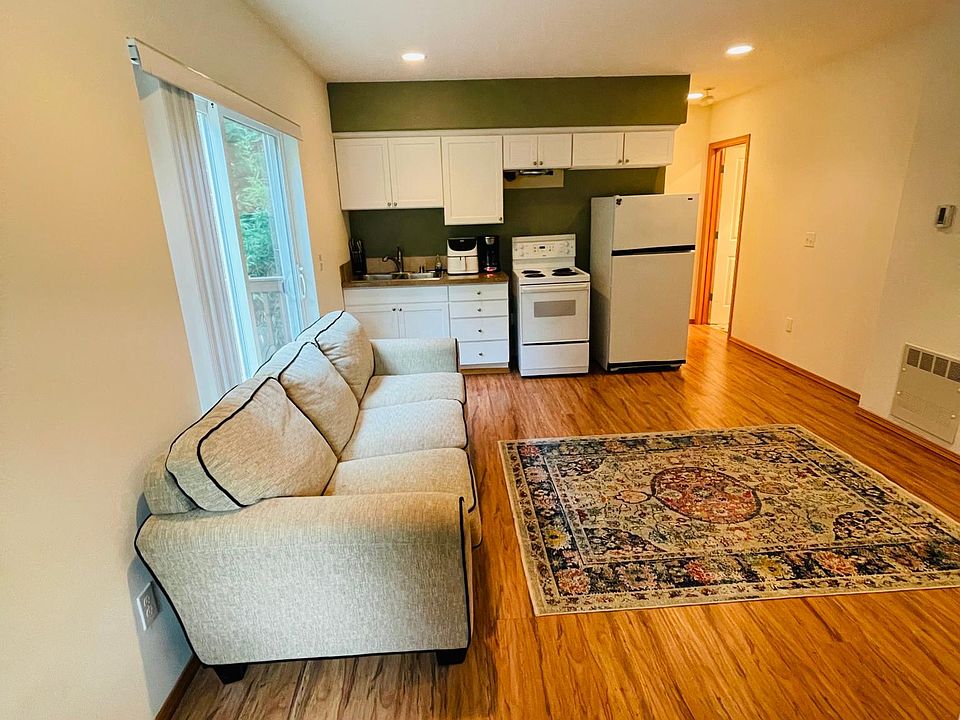 Living room kitchen area.