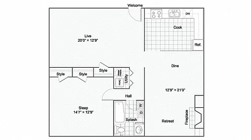 Floor plan Hearthstone Renovated