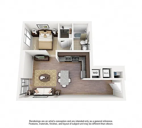 Floor plan Studio-S04A