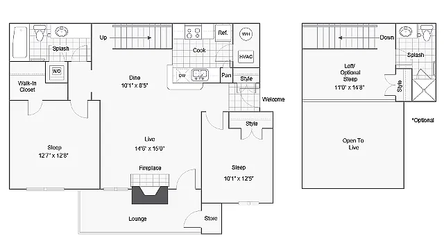 Floor plan Baltimore Loft