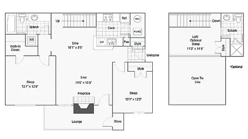 Floor plan Baltimore Loft