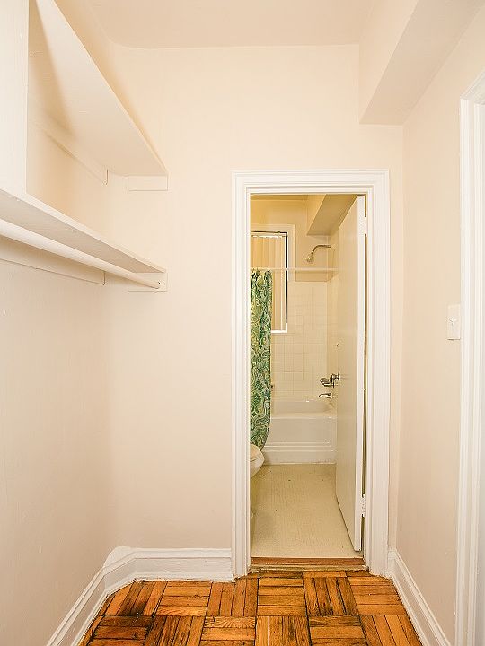 Large walk-through closet to bathroom