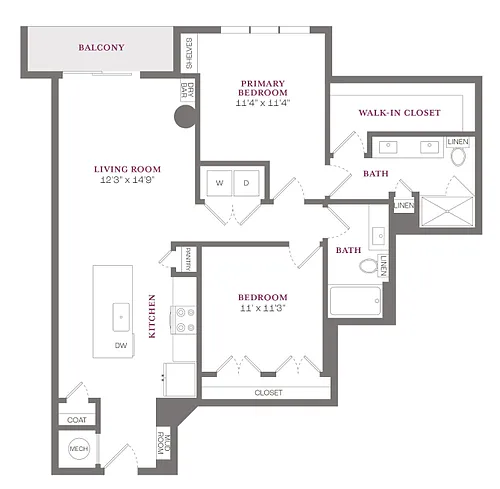 Floor plan 2X2 B3