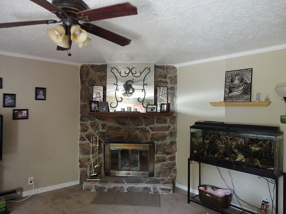 wood burning fireplace