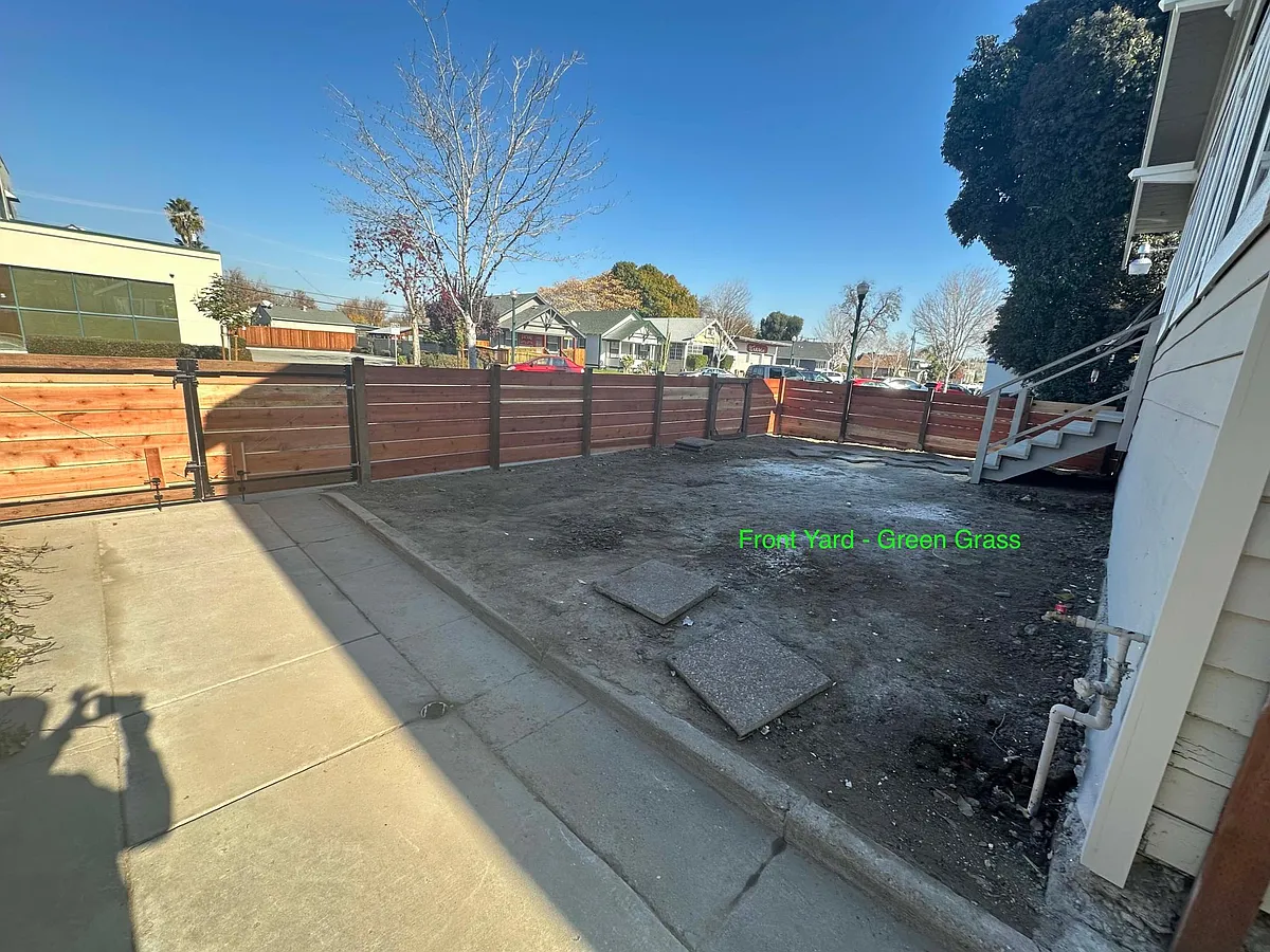 Front Yard - Setting up Real grass and Plant in-progress - 110 E 10th St