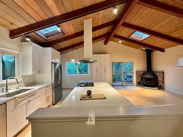 Open concept kitchen and living room