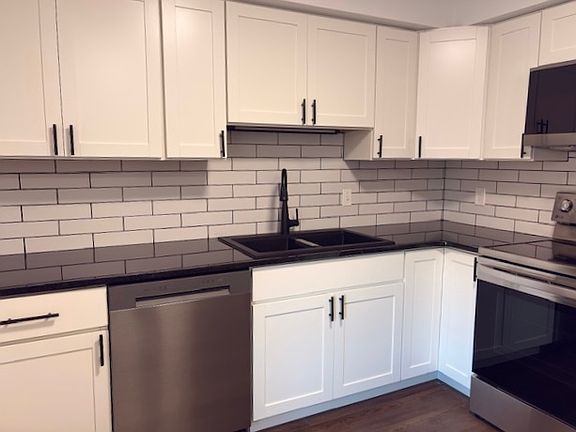 Brand new kitchen with large window