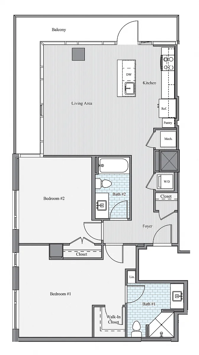 Floor plan 2 BR C