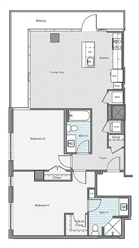Floor plan 2 BR C