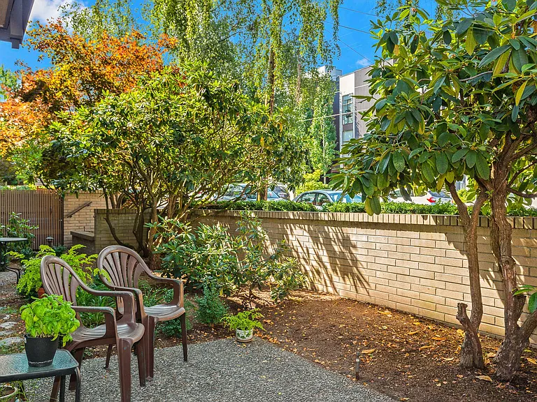 private patio area for unit 103