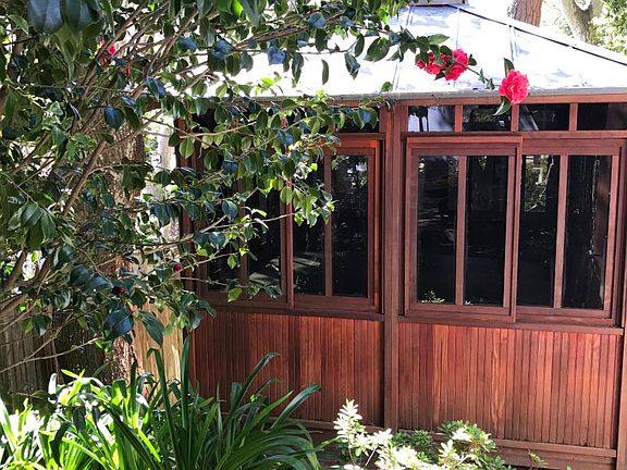 Redwood gazebo with spa