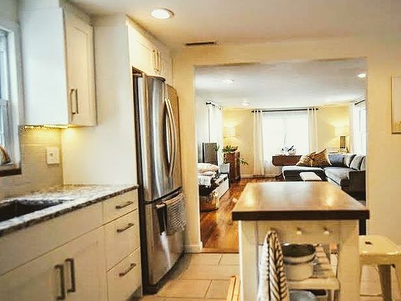 Kitchen open to living room