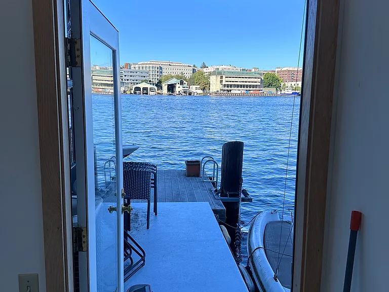 Access to "patio" and floating dock.