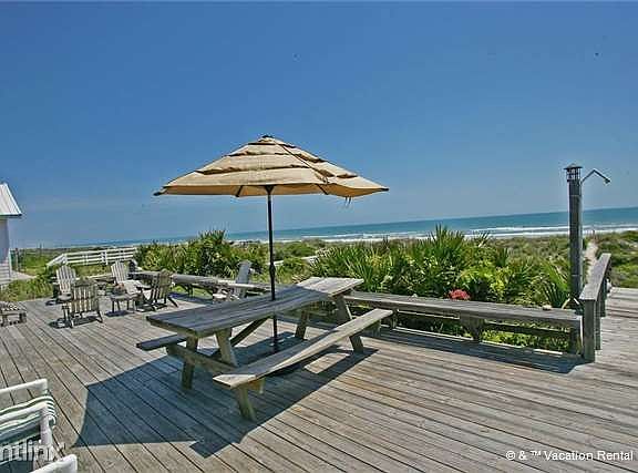 The deck gives you a direct view of the beach