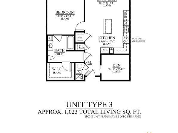 UNIT TYPE 3 Plan, Springside Lofts
