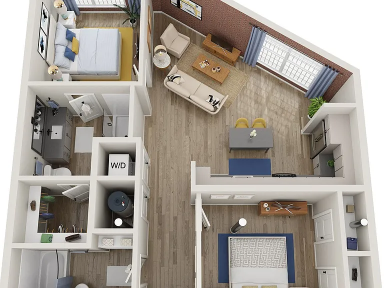 2C-M floor plan NoDa Wandry