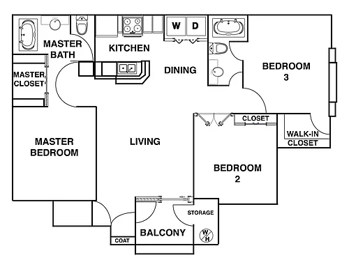 Floor plan 3X2C