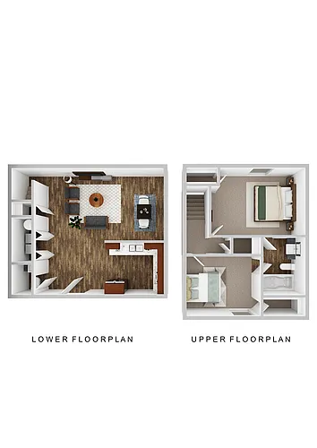 Floor plan 2 Bedroom Townhome - Phase 2