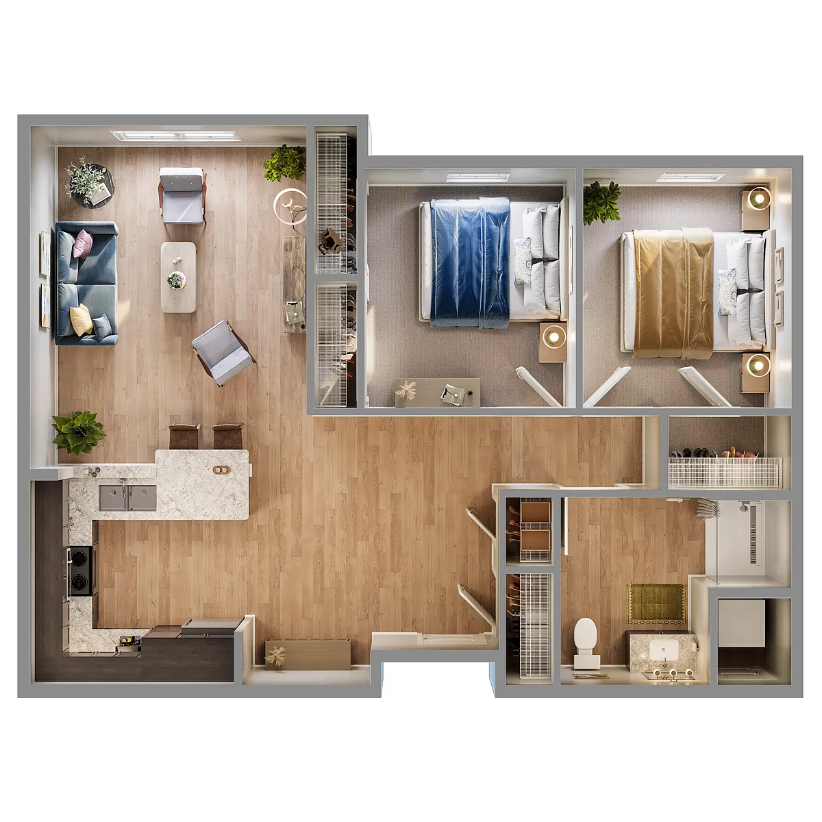 Floor plan Two Bedroom