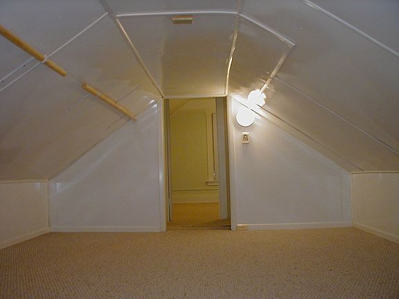 finished attic/closet off master