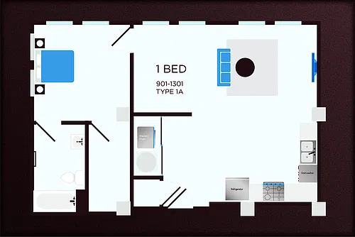 Floor plan 901-1301Type B