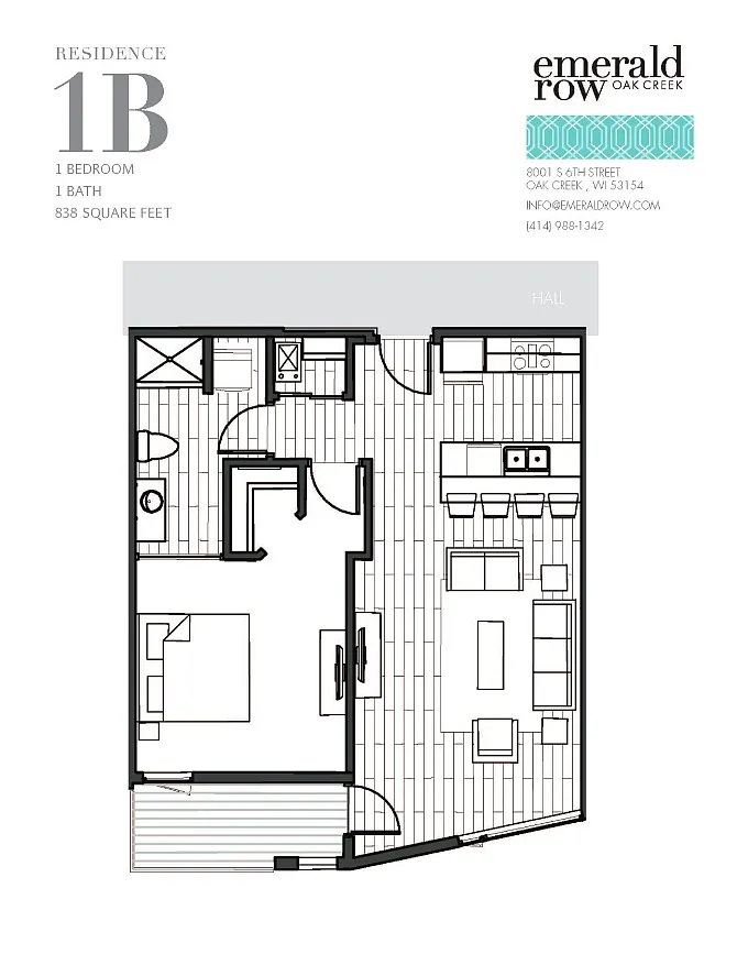 Floor plan 1B
