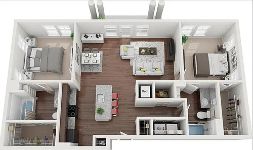 Floor plan 2X2 A
