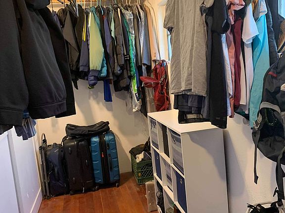 Huge master bedroom closet.
