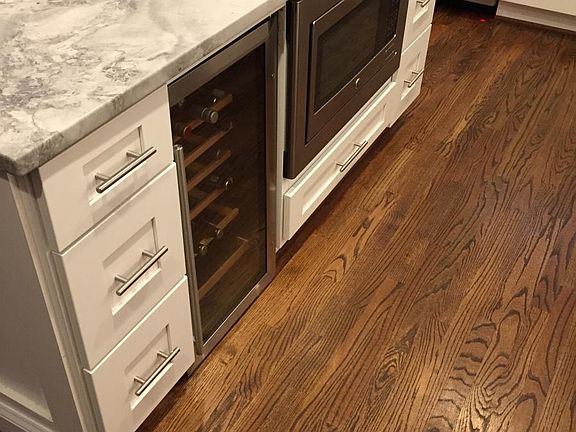 Wine refrigerator & built-in microwave