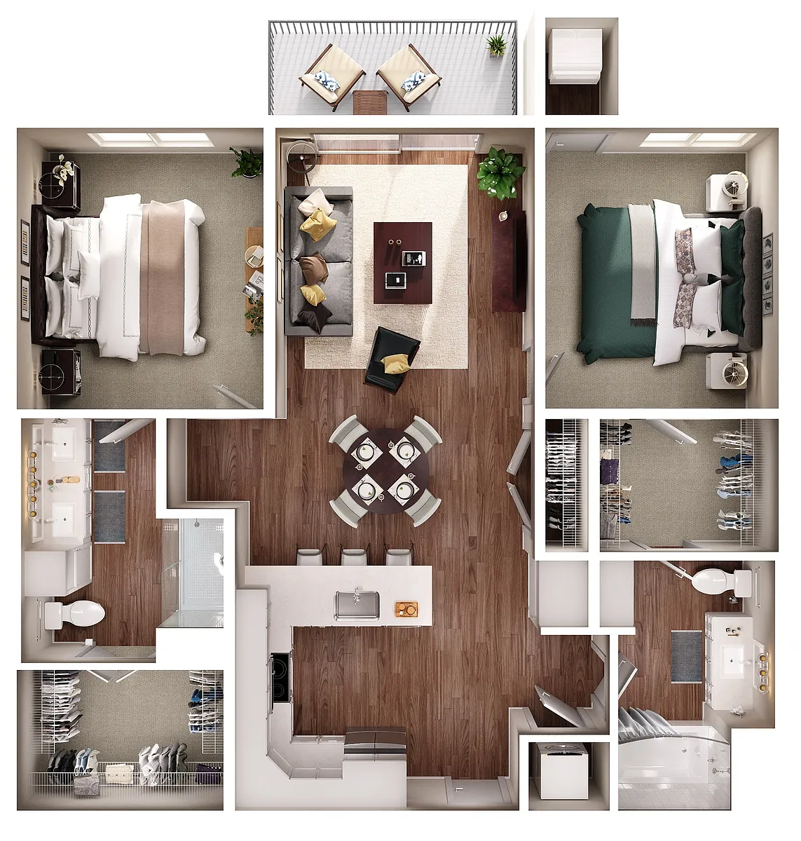 Floor plan Hamilton (Income Restricted)