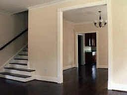 Living room with 9-foot ceilings