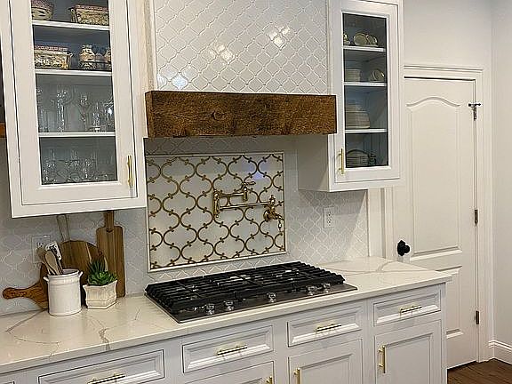 Kitchen -custom wood feature