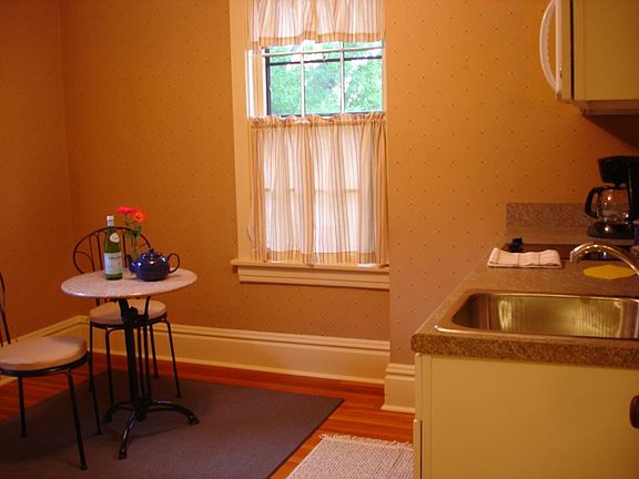 Kitchen with bistro table