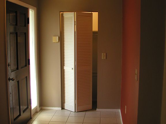 Coat closet at front door