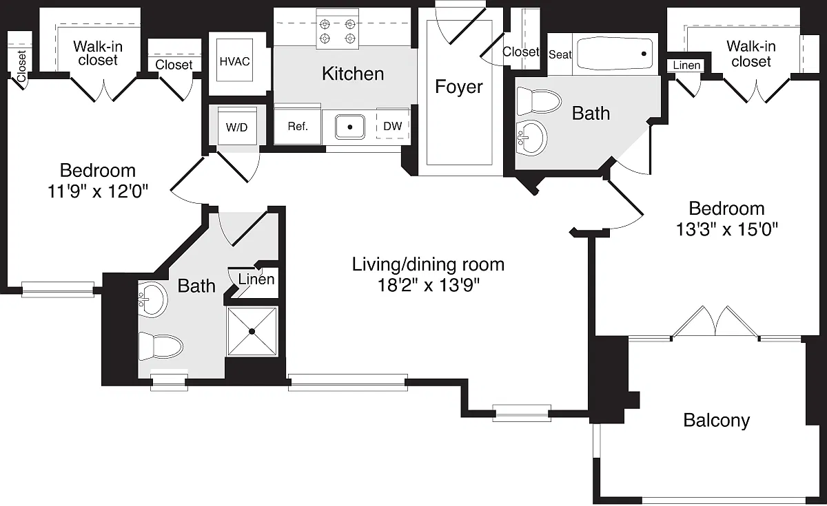 Floor plan 2 Bedrooms C