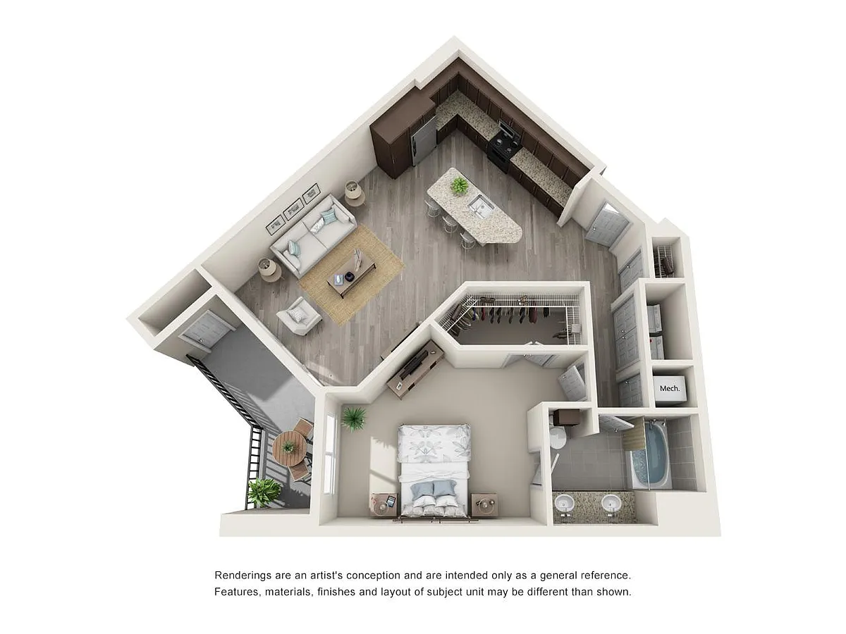 Floor plan Lucent 1x1