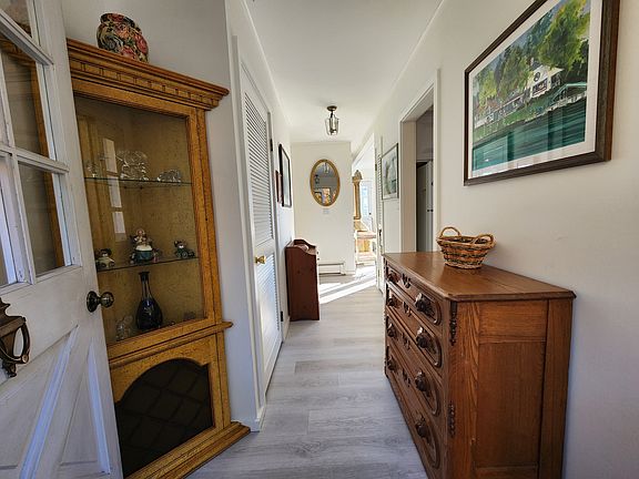 Entrance from the front door, 
kitchen door to the right, half bath door to the left