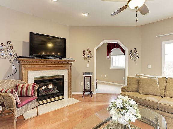 Gas Fireplace Marble & Oak