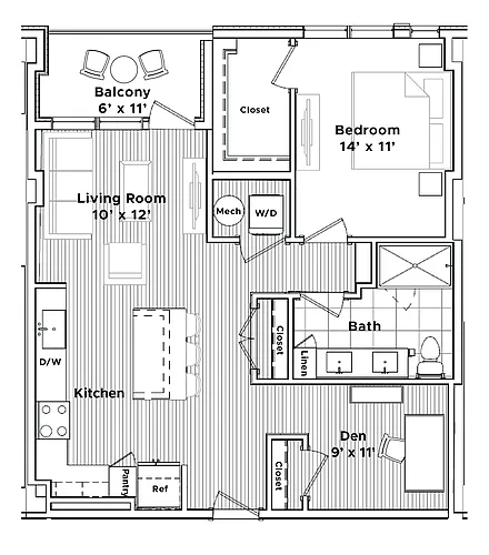Floor plan The Lemonton (Den)