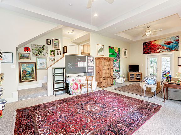 Great room has a 475-square-foot flexible floor plan.