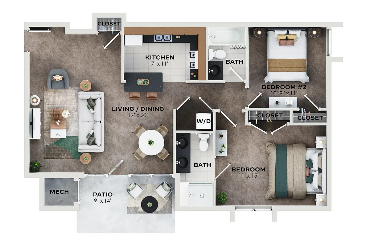 Floor plan 2BR Classic