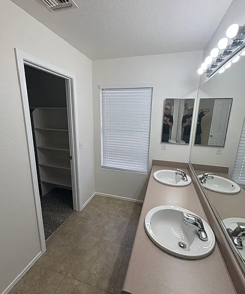 Primary bathroom, double vanities