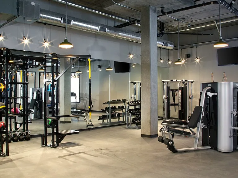 Fully loaded fitness center with strength equipment