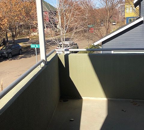 Balcony off living room