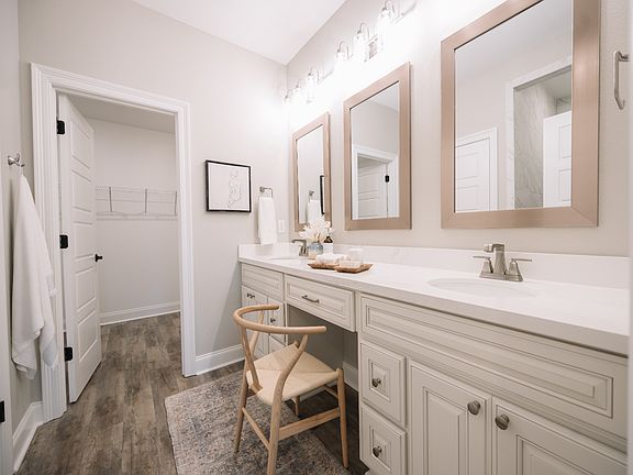 Primary bathroom in the Coral floorplan at a Meritage Homes community in Gulfport, MS.