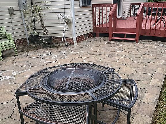 Deck w/ Adjacent Stone Patio